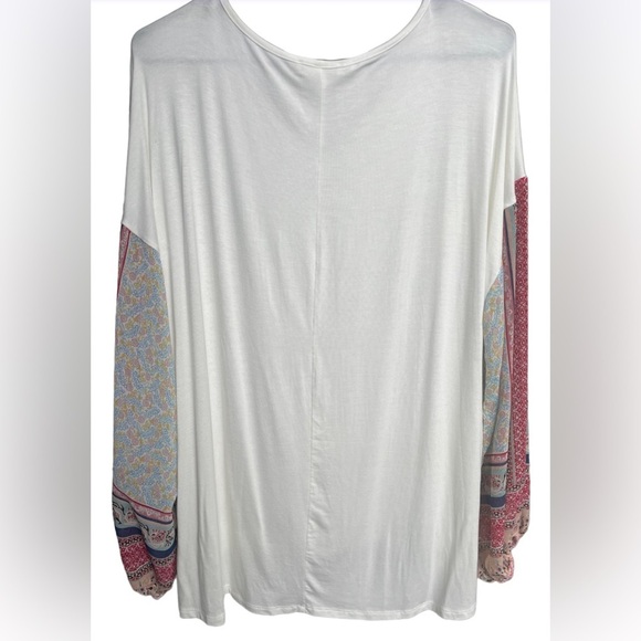 Bowerbird Andree by Unit - Printed Balloon Sleeve Top M - Picture 3 of 7